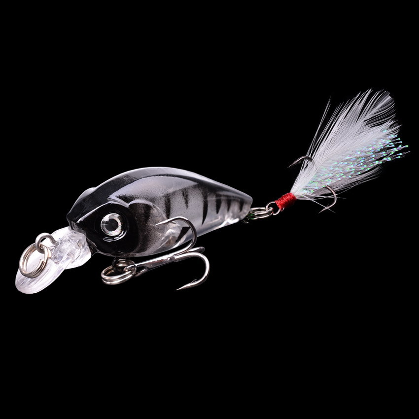 Small Shallow Diving Crankbaits Hard Plastic Minnow Baits Fresh Water Bass Swimbait Tackle Gear