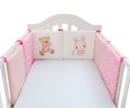 源爱童话 婴儿床品床上用品 儿童床围床靠 小熊和兔子（粉色）