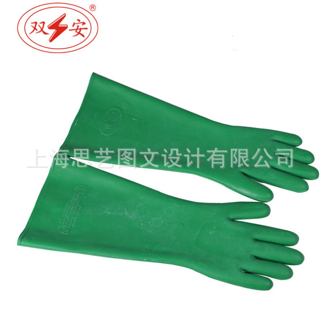 天津双安耐酸碱手套劳保耐腐蚀防化乳橡胶防滑工业耐油手套平板