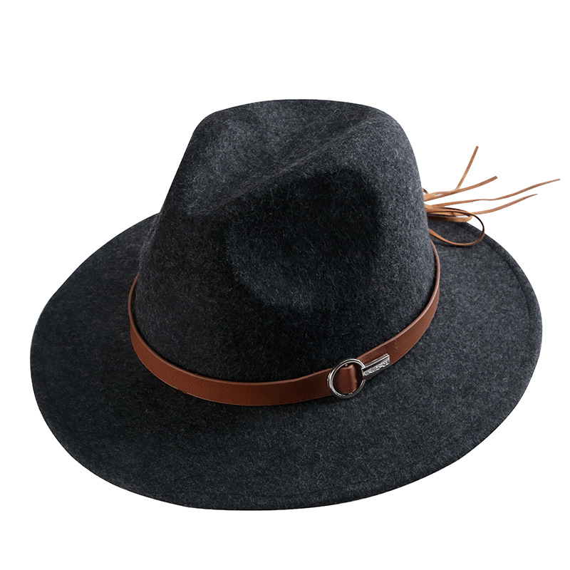 Sombrero Otoño e Invierno de lana estilo europeo y americano británico sombrero de copa 55-57cm multicolor opcional fábrica al por mayor image 17