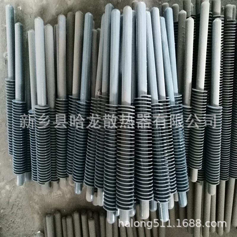 导热油缠绕翅片蒸汽换热器烤房烘箱碳钢加铝空气散热器换热器