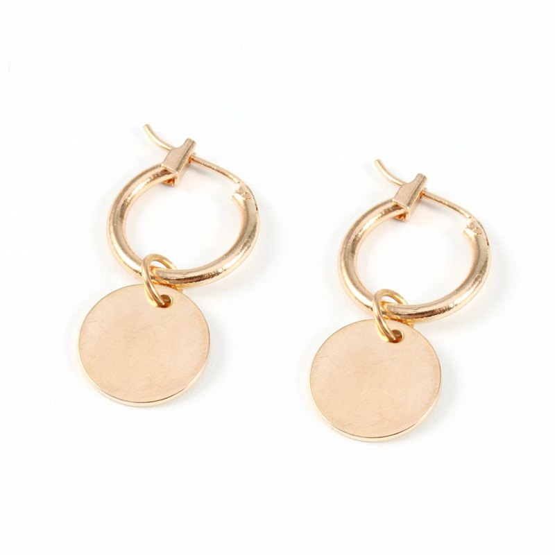 Hot Selling Simple Glossy Small Round Pendant Ear Ring Round Small Earrings Ear Buckle  Wholesale Nihaojewelry display picture 5