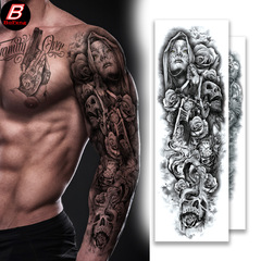 Wholesale full arm tattoo stickers waterproof flower arm ordinary arm tattoo stickers cross-border European and American full arm tattoos