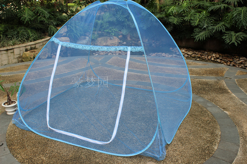 天蓝色专供出口钢丝蚊帐