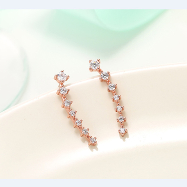 Geometric Pattern Women'S Gender 1 Pair Simple Style Geometric Copper Inlay Rhinestones Earrings
