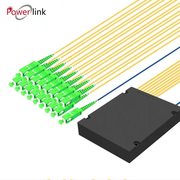 1分16SCAPC尾纤式光纤分路器ABS盒式1比16方口光分路器 电信级