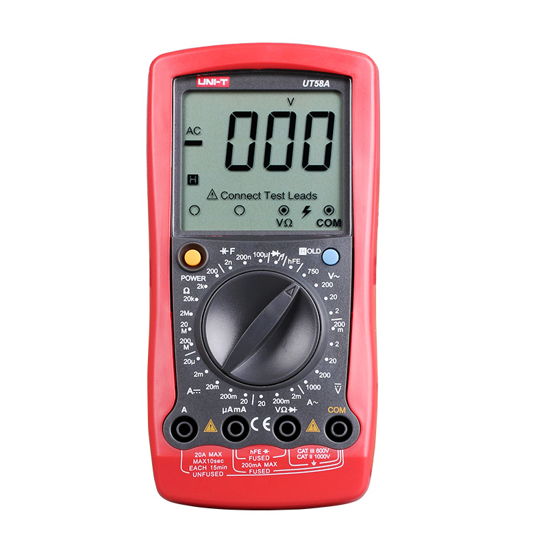 优利德UT58A/B/C/D/E 通用型数字万用表万能表数显手持多用表电表