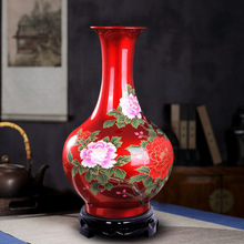 景德镇陶瓷器水晶釉花瓶大号落地花瓶客厅现代家居摆件装饰品