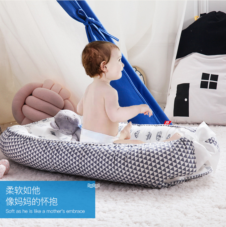 跨境赫美可拆洗便携式防压婴儿床中床仿生婴儿窝婴儿枕旅行婴儿床详情10