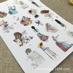 Customized cartoon pattern and paper sticker laptop sticker
