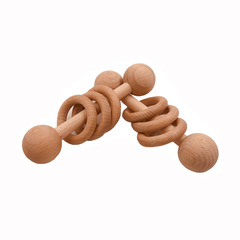 Amazon Baby Beech Wood Rattles Beech Ring Handheld Rattles Baby Teething Wood Ring Teething Ring Toy