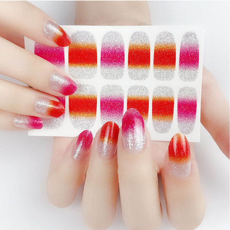 Beauty stickers gradient nail stickers v...