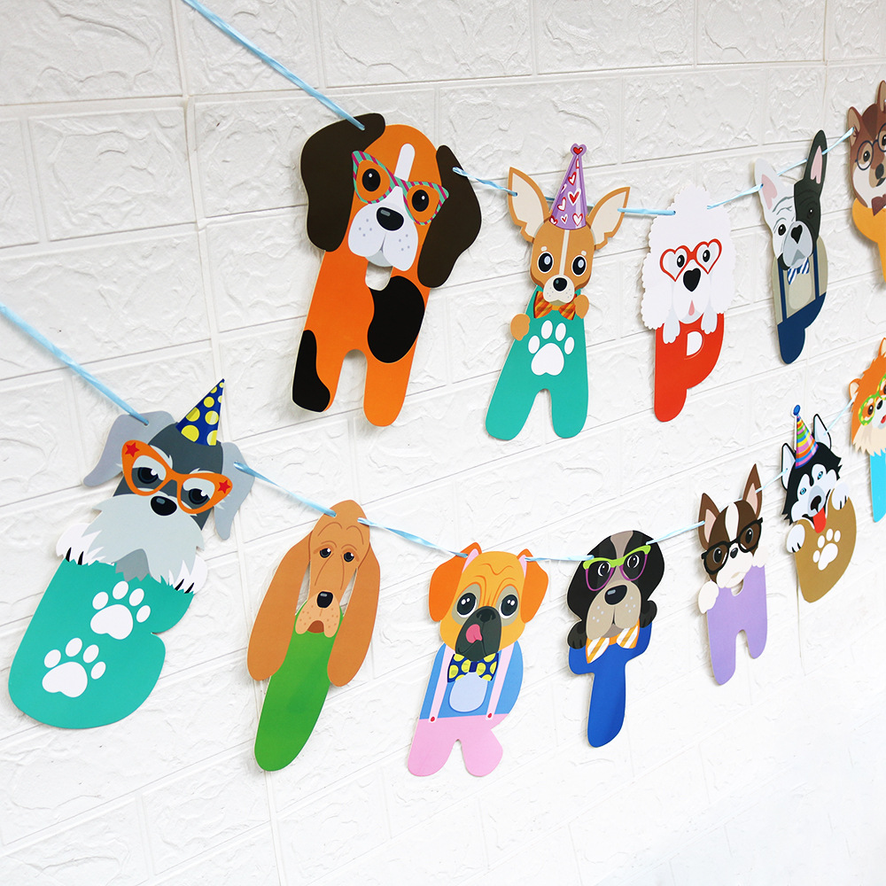 1 Piece Quantity Birthday Dog Paper Party Decorative Props 1 Piece