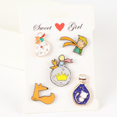 Small Prince Series Decorative Brooch Rose Shape Cartoon Peripheral Products Pin Children's Shalimar Style Brooch