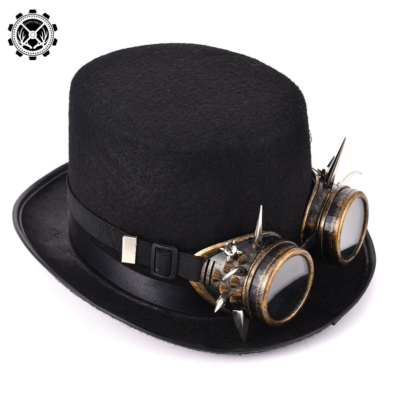 Шляпа, очки, ретро-аксессуар, панк-стиль