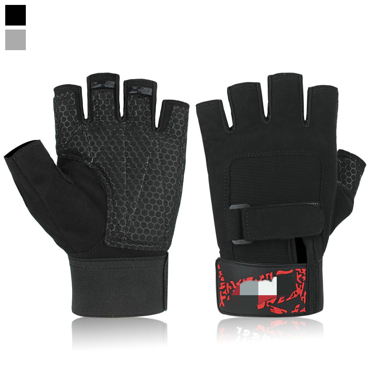 跨境 新款舉重訓練手套半指防滑透氣男女士啞鈴運動健身手套