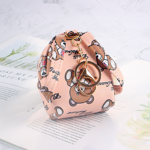 Coin purse girly heart Korean ins internet celebrity cute little bear small school bag keychain small hanging bag coin coin purse