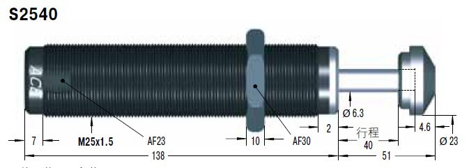美国ACE不可调液压油压缓冲器S25400,S25401,S25402