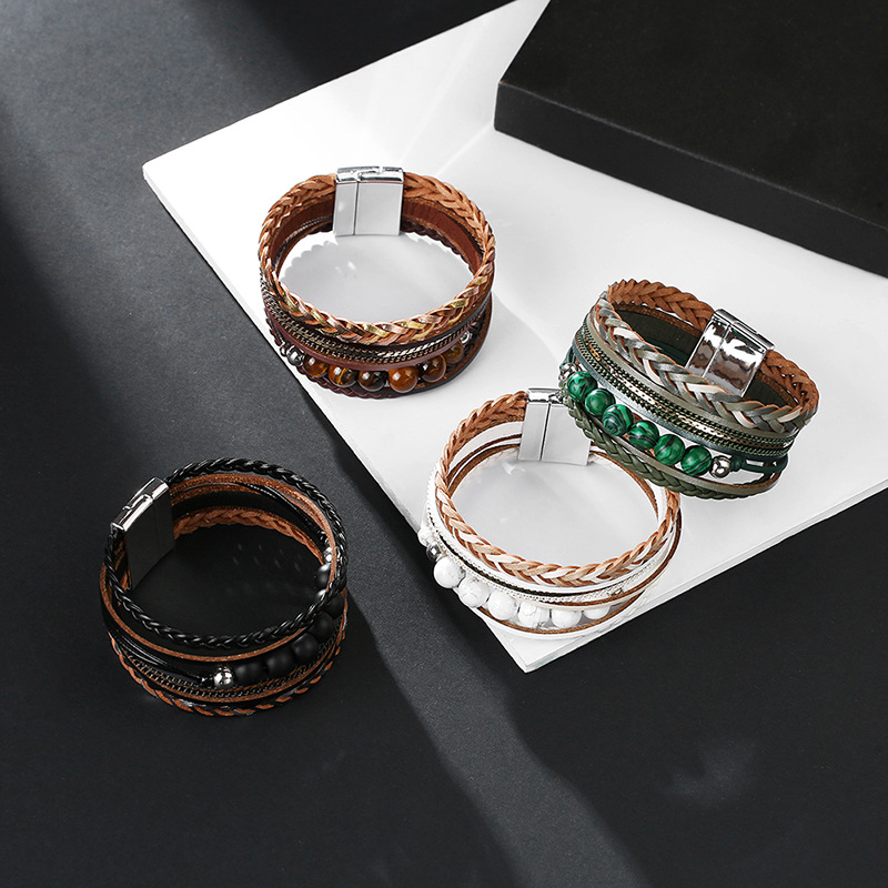 Bohemian Style Multilayer Woven Leather Bracelet