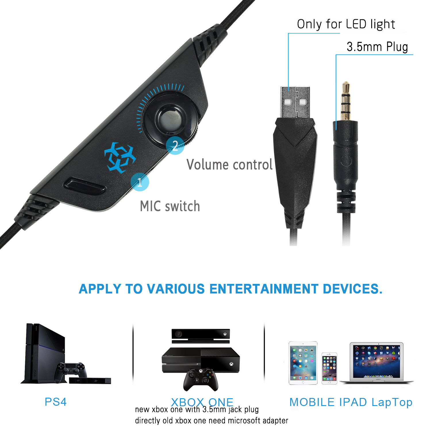 V3 Wired Gaming Headset Image 4