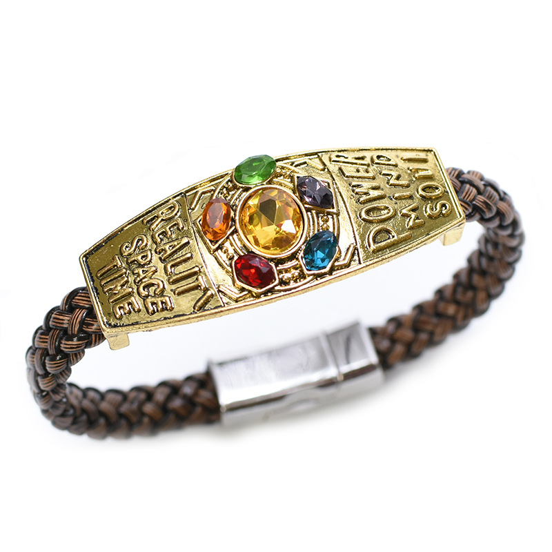 new pattern Selling Explosive money comic periphery Leather Bracelet Avengers 3 Bracelet Marvel hand rope