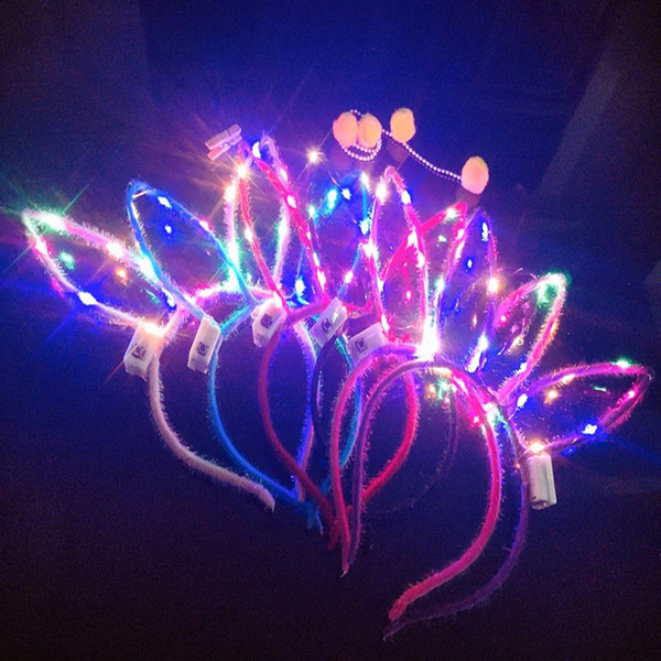 Large light emitting 14 lantern rabbit ears glowing rabbit ear hoop…