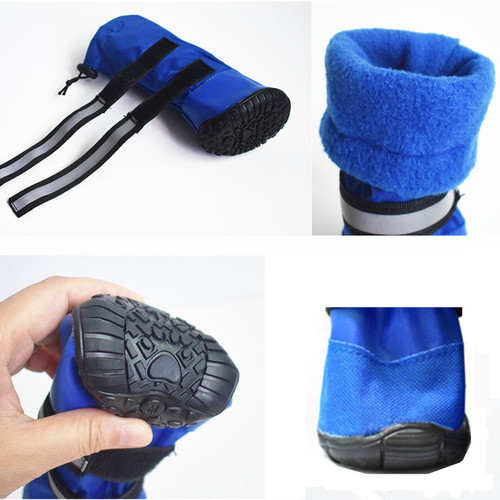 Pet shoes, dog shoes, ski shoes, golden retriever medium and large dog shoes, high-top rain boots, snow-proof rain boots, warm long-tube shoes