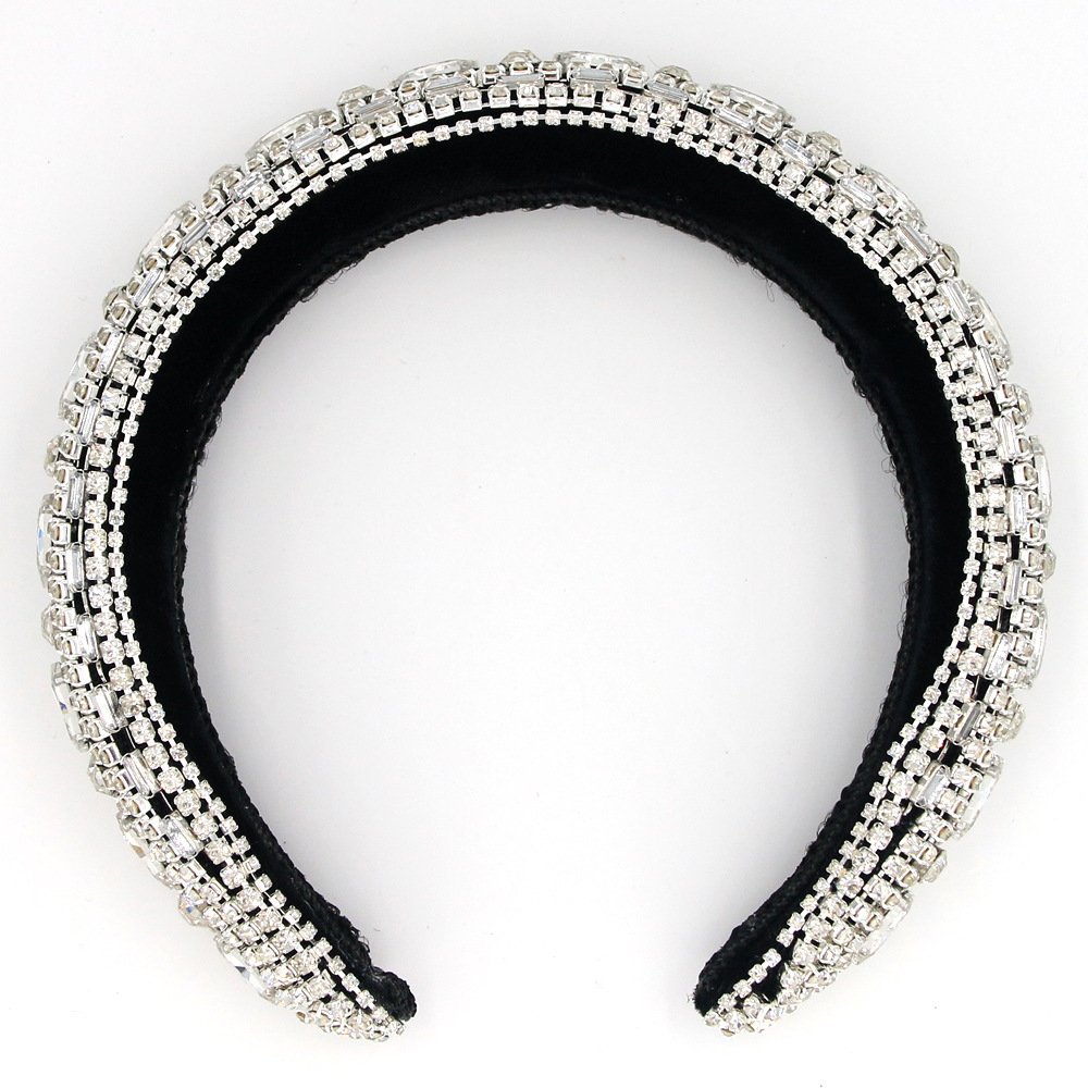 Baroque Headband Fashion Hair Accessories Headband Full Rhinestones Catwalk Fashion Headband Nihaojewelry display picture 2