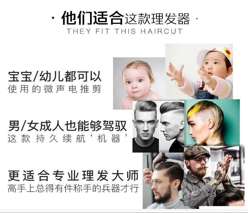 Rechargeable electric hair clipper for home use