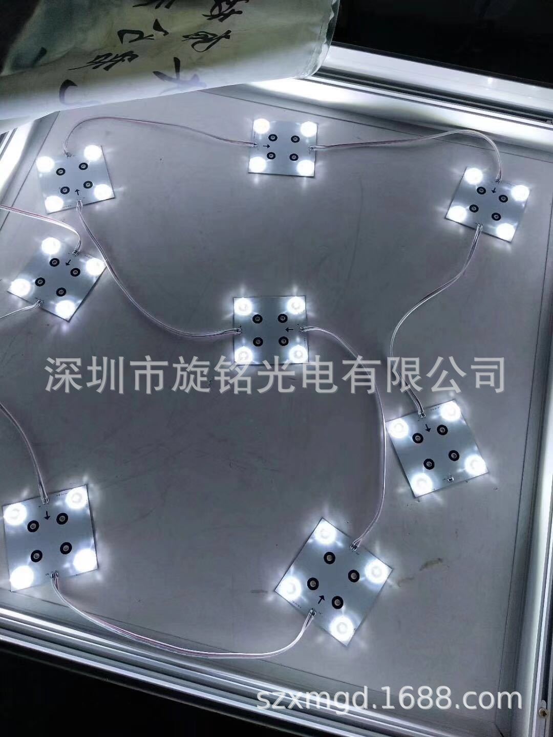 led方块漫反射模块灯箱led软膜薄灯箱广告牌高亮背光源四灯区块灯-阿里巴巴