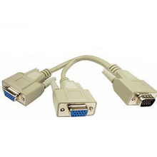 VGA1分2  VGA一拖二 vga一分二线 一分二显示器线