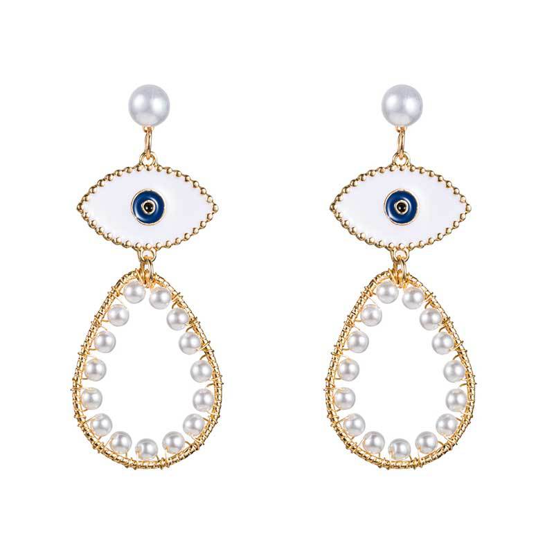 Sleek Minimalist Devil Eye Earrings display picture 2