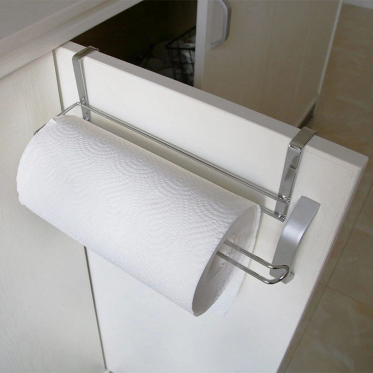 工厂批发加长创意厨房纸巾架 浴室橱柜卷纸架金属卷纸架挂免打孔