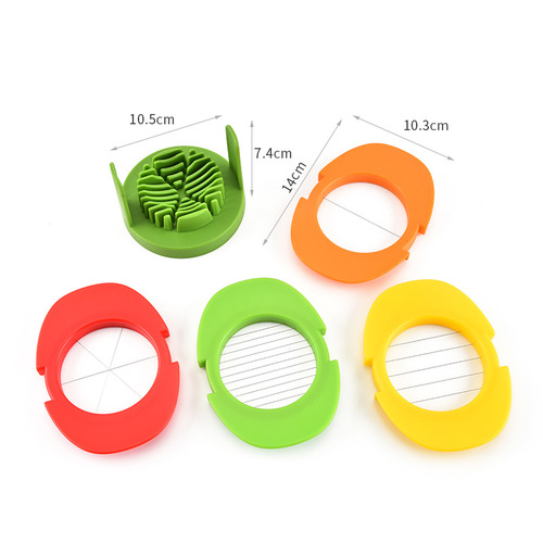 Stainless steel egg cutter, multifunctional egg slicer, fancy preserved egg splitter, four-in-one egg cutter