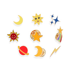 Cartoon brooch clothing accessories Student creative star pin badge clothing bags accessories Cross-border popular items