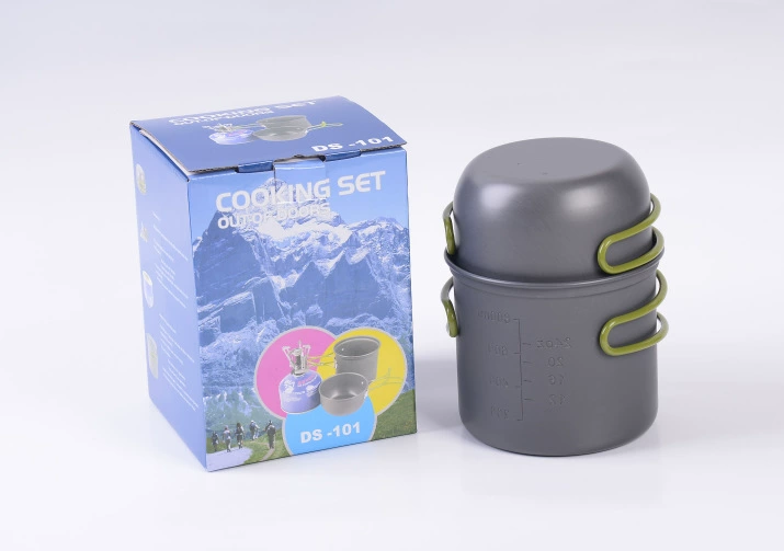 DS-101 Fashion Outdoor Barrack Cooker Outdoor cooking utensils Wild Piece Pot Portable Pot Портативная кастрюля набор посуды для приготовления на открытом воздухе вагонного типа сварочный wholesale
