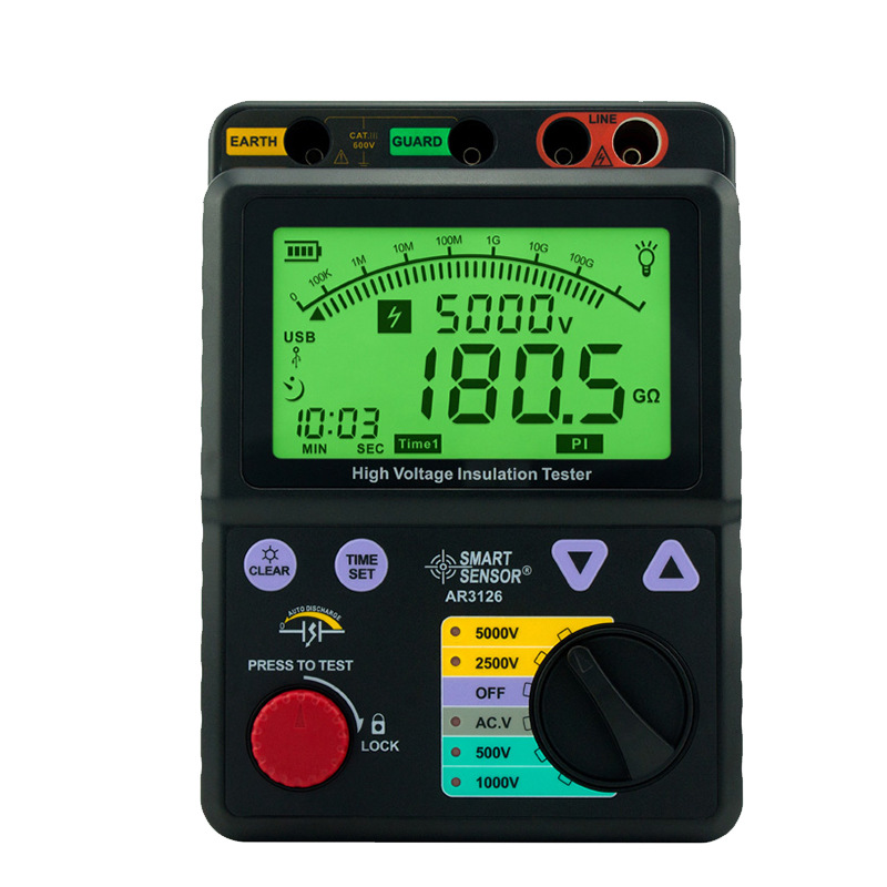  AR3126高压兆欧表数显绝缘电阻表5000V电阻测试仪电力检测仪