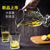 Glossy explosion-proof teapot, capacious tea, set with glass