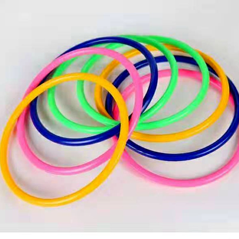 Bold solid plastic elastic ring activity toy throwing night market…