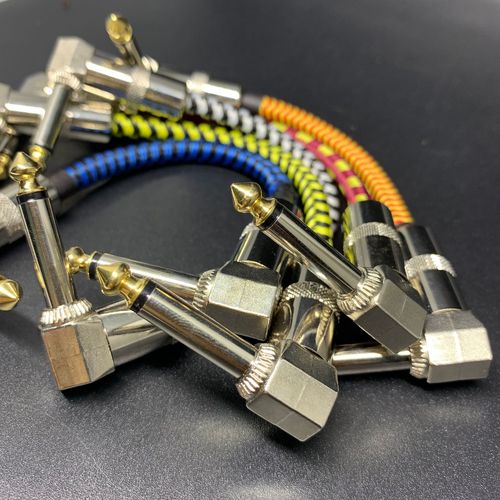 Supply 6.35 guitar cable effector cable square head guitar braided cable 30CM 15CM cable