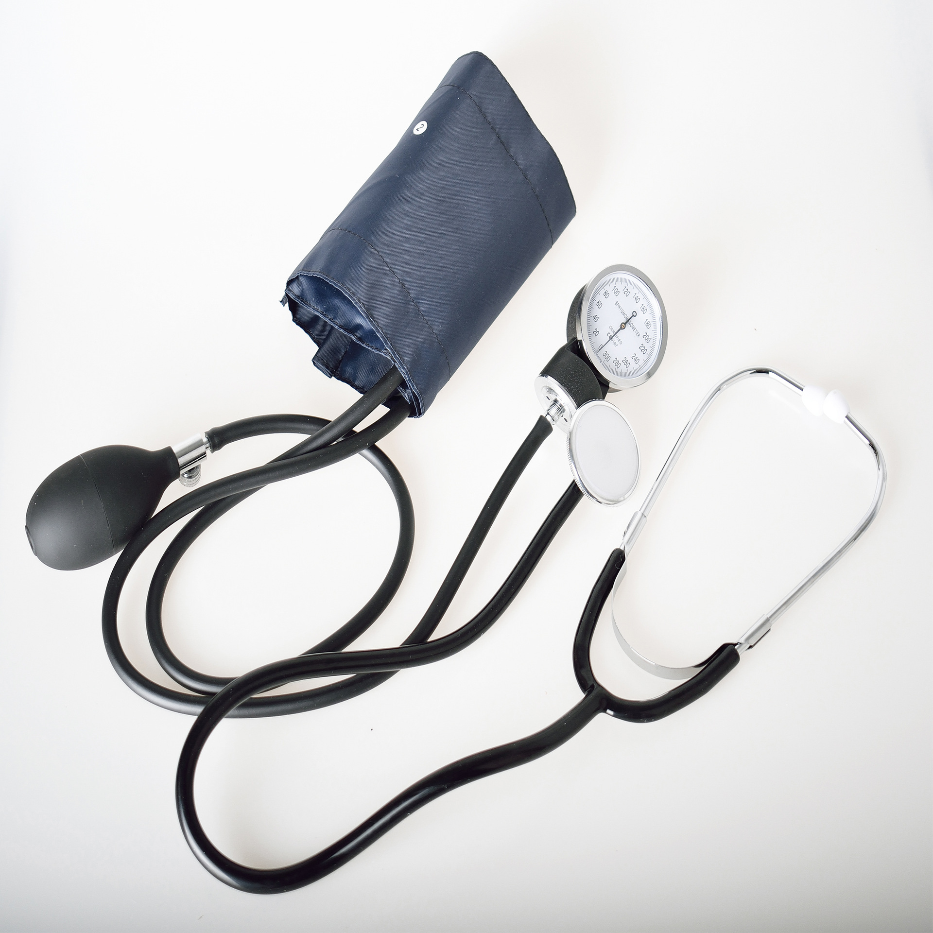 Manual sphygmomanometer with stethoscope...