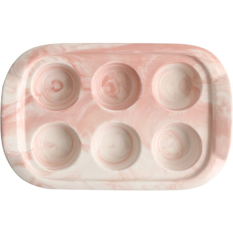 Nórdico marbling bandeja para hornear molde de pastel creativo bandeja para hornear molde de helado bandeja de cerámica molde para hornear
