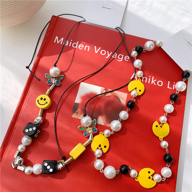 Sweater Chain Braid Smiley Cartoon Clavicle Chain display picture 1