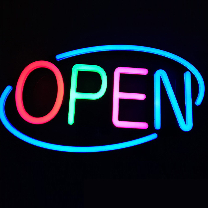 ins广州霓虹灯厂家定制 橱窗霓虹广告牌OPEN霓虹灯LED发光字定制