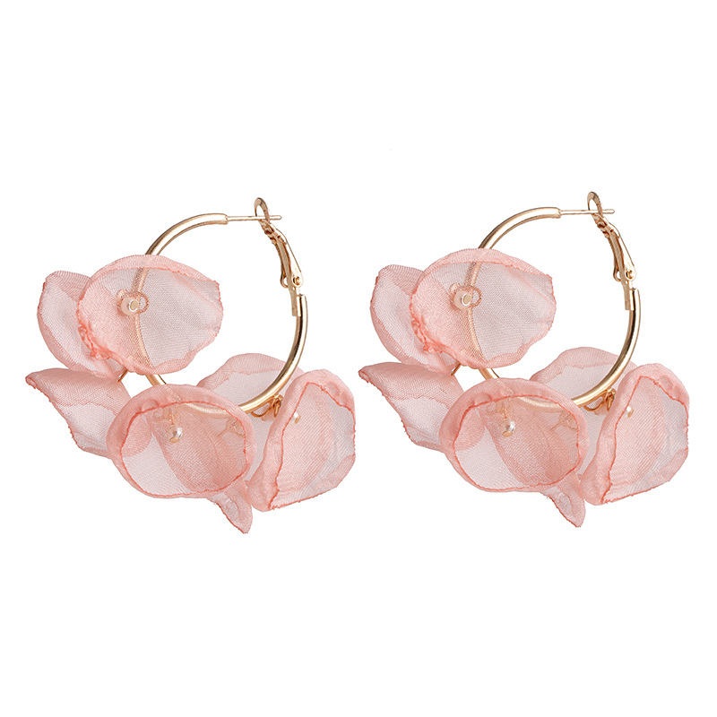 Hot Color Flower Earrings display picture 5