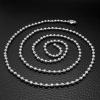 Fashionable round beads, chain, pendant stainless steel, necklace suitable for men and women, sweater, accessories