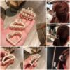 F13 New Korea ins Red Pearl Hairpin girl Grip Edge clamp Card issuance With drill Clamp