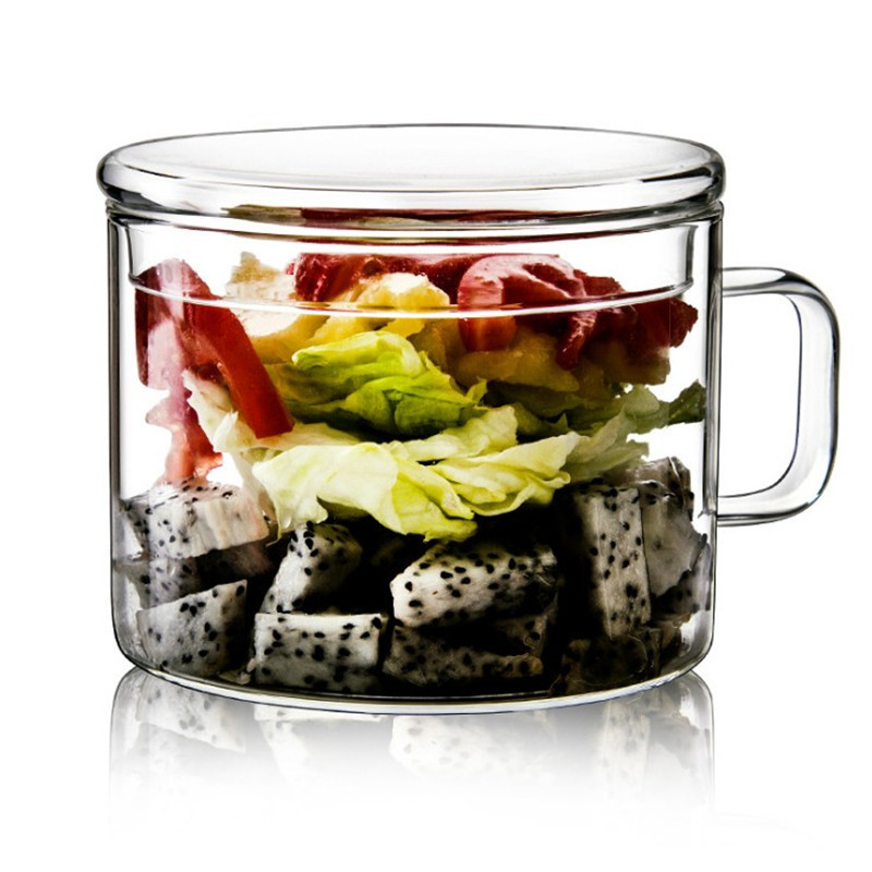 Olla de vidrio de borosilicato olla de fuego abierto olla de combustión directa estufa de cerámica eléctrica olla de vidrio con tapa de vidrio tazón de fideos instantáneos