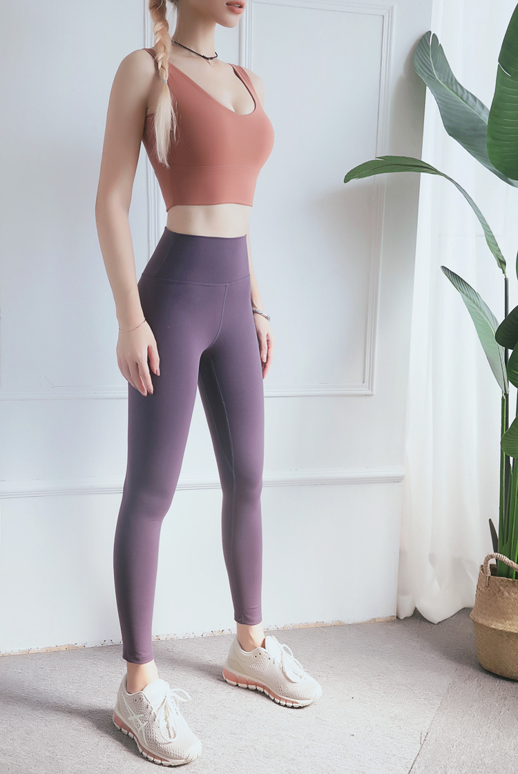 solid color high waist yoga pants nihaostyles clothing wholesale NSXER80386