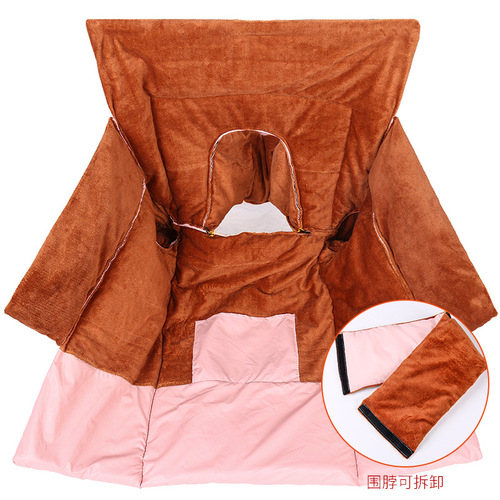 Factory direct sales parent-child windshield quilt, waterproof, warm and thickened, winter electric vehicle windbreaker, double new windshield